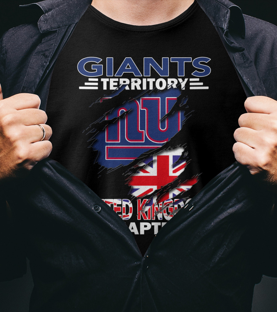 Giants Territory New York United Kingdom Chapter Union Jack T-Shirt