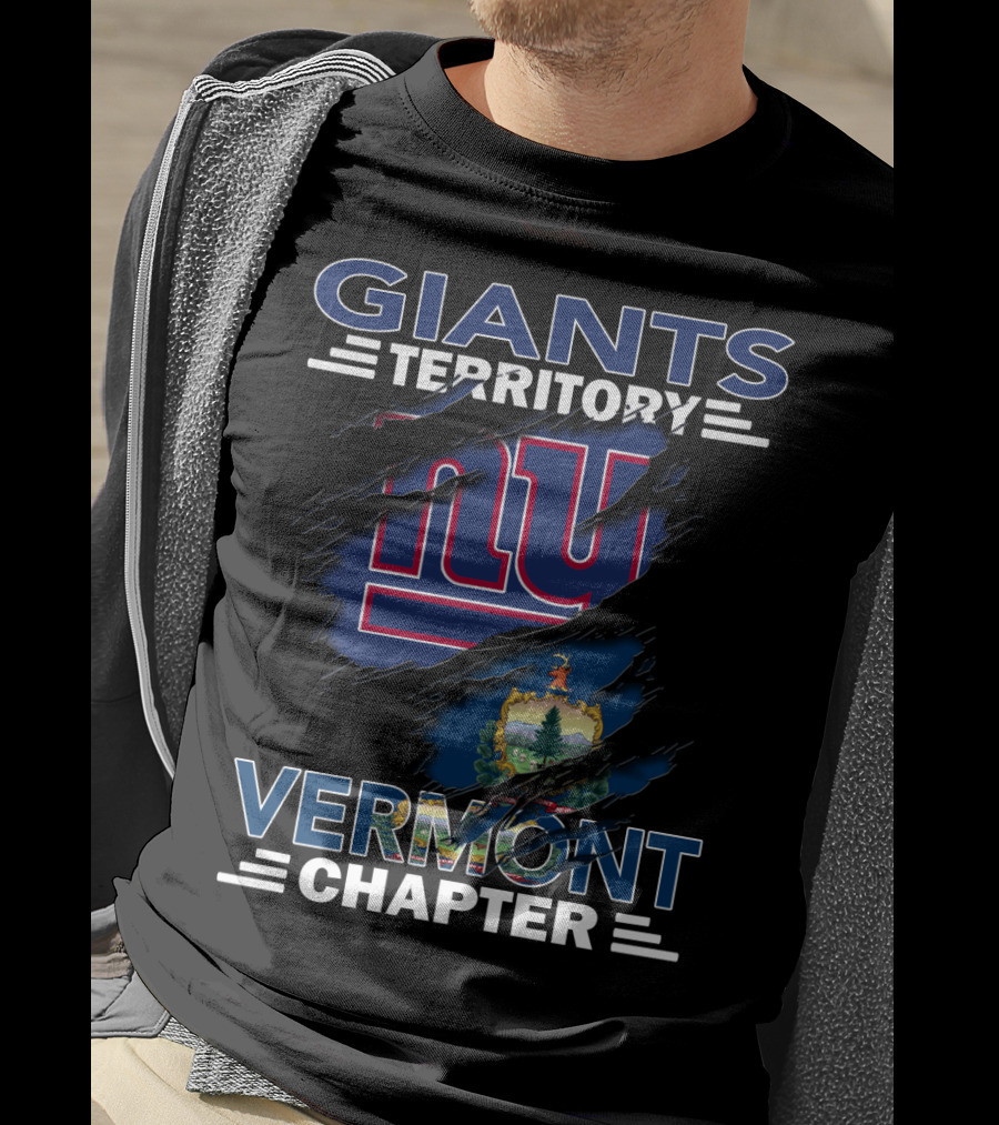 Giants Territory Vermont Chapter NY Logo Vermont Flag T-Shirt