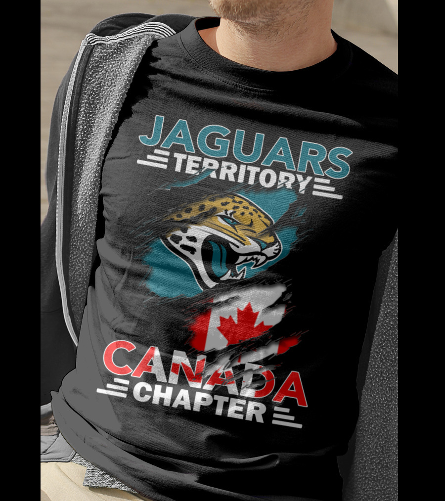 Jaguars Territory Canada Chapter With Jaguar And Canadian Flag Elements T-Shirt