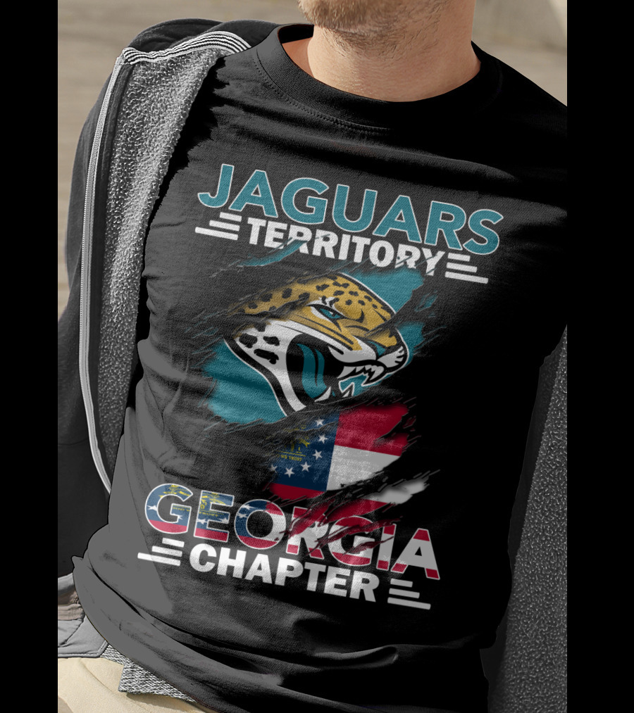 Jaguars Territory Georgia Chapter USA Flag Jaguar Head T-Shirt