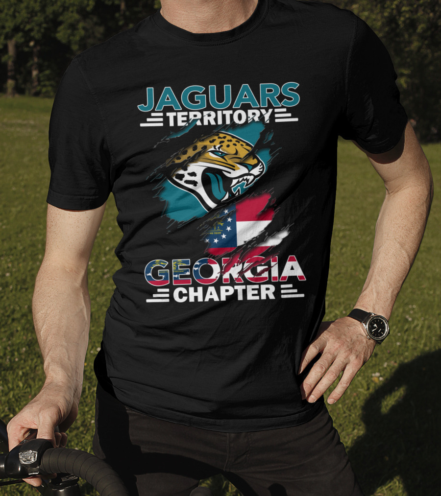 Jaguars Territory Georgia Chapter USA Flag Jaguar Head T-Shirt