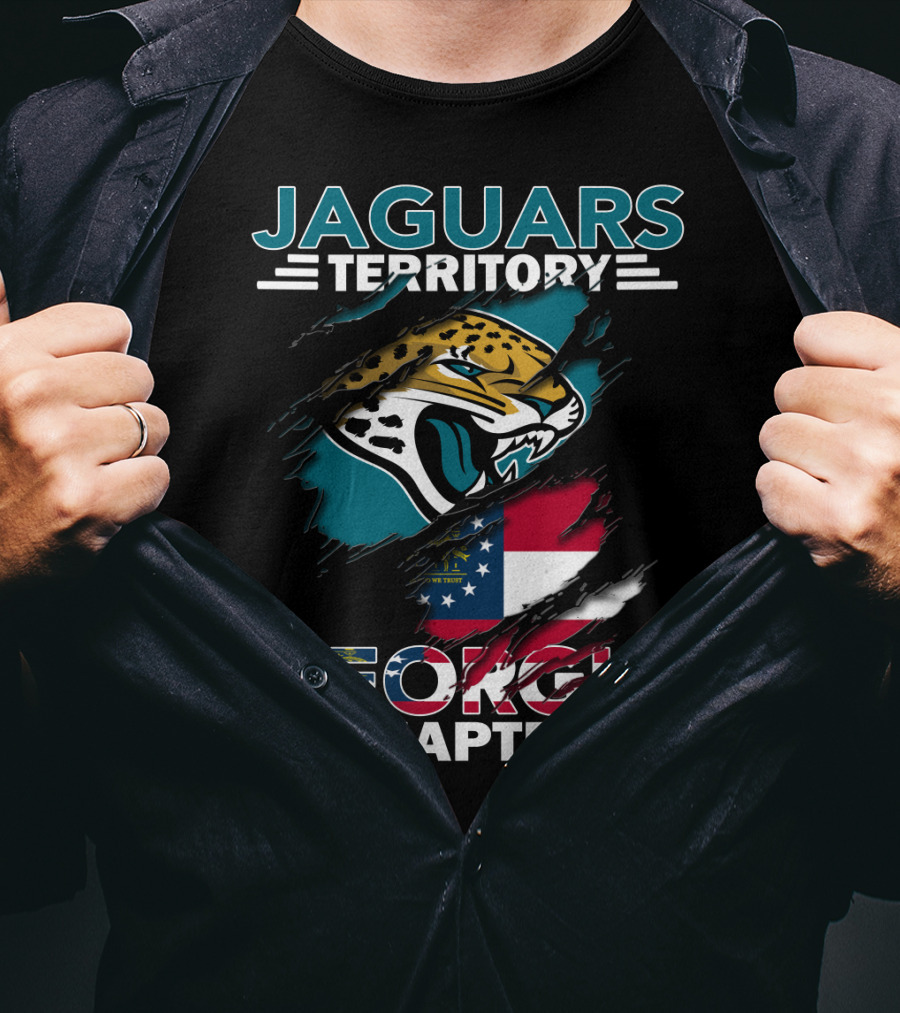 Jaguars Territory Georgia Chapter USA Flag Jaguar Head T-Shirt