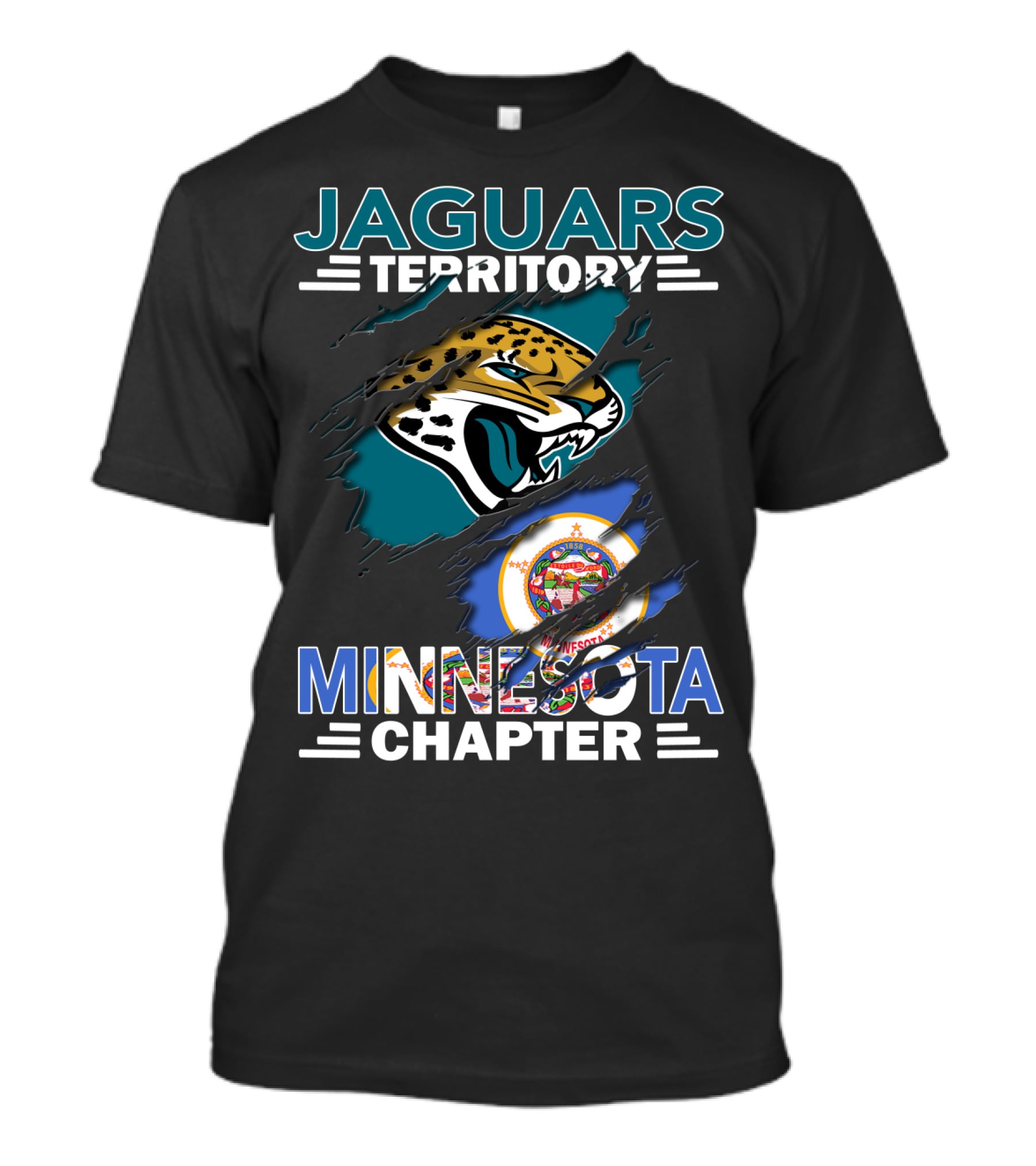 Jaguars Territory Minnesota Chapter Football Fan Club Logo State Pride T-Shirt