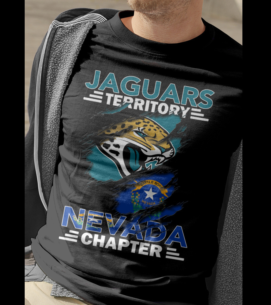 Jaguars Territory Nevada Chapter Battle Born Flag Emblem T-Shirt