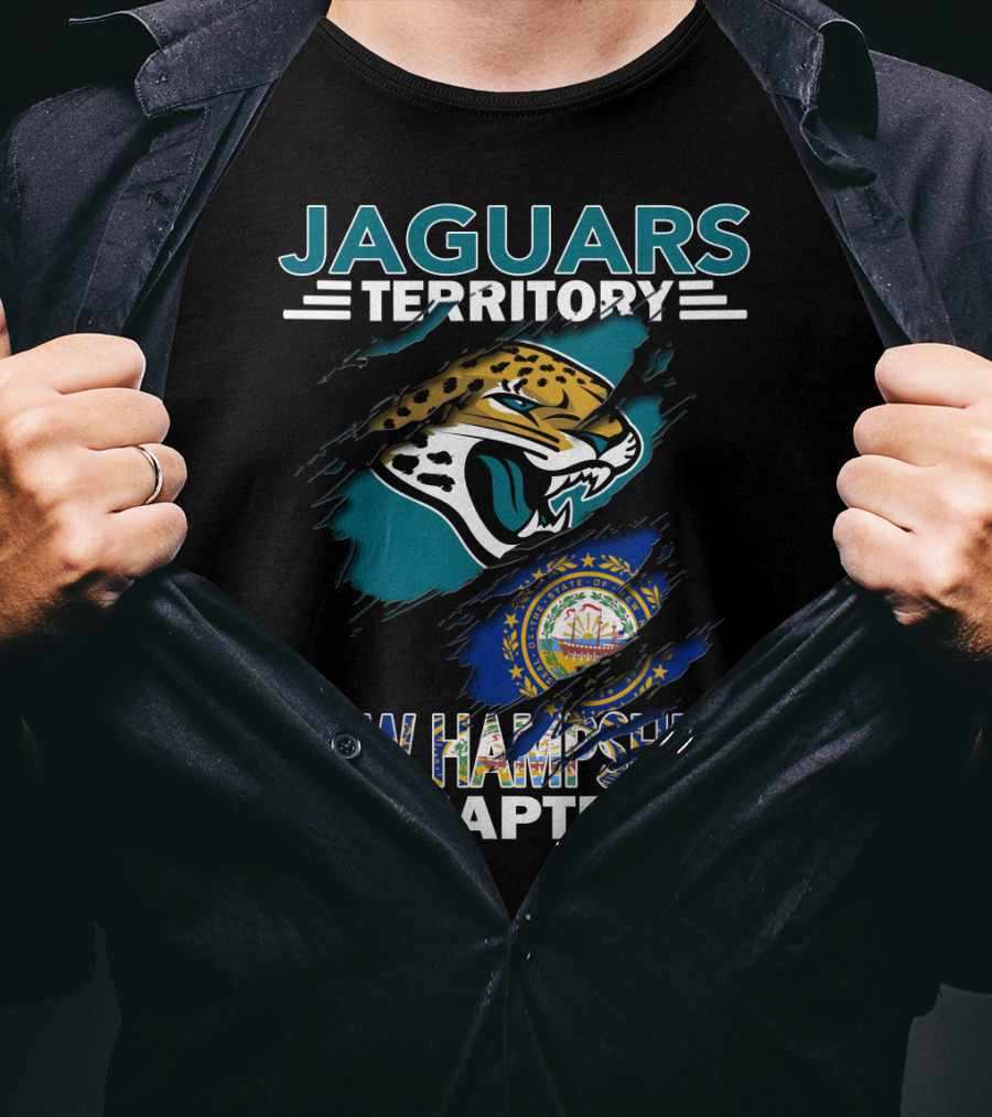 Jaguars Territory New Hampshire Chapter Logo Ripped T-Shirt