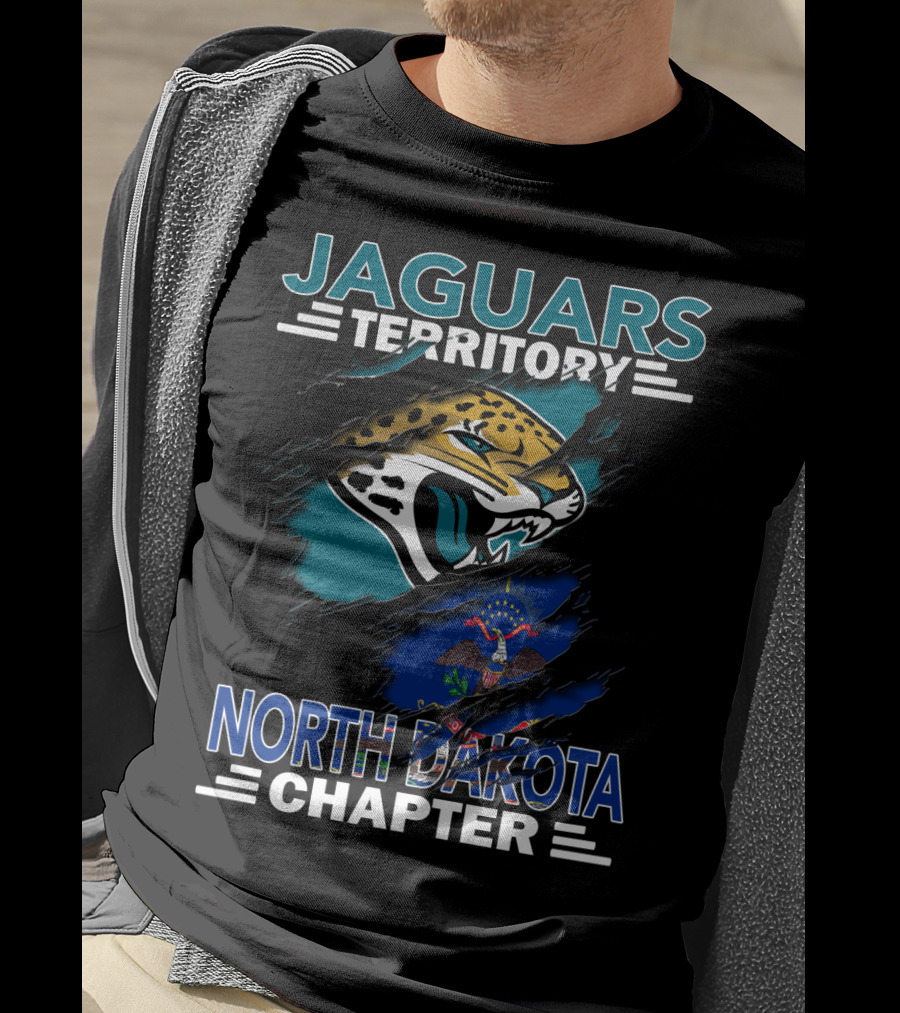 Jaguars Territory North Dakota Chapter Jaguars Logo And Flag T-Shirt