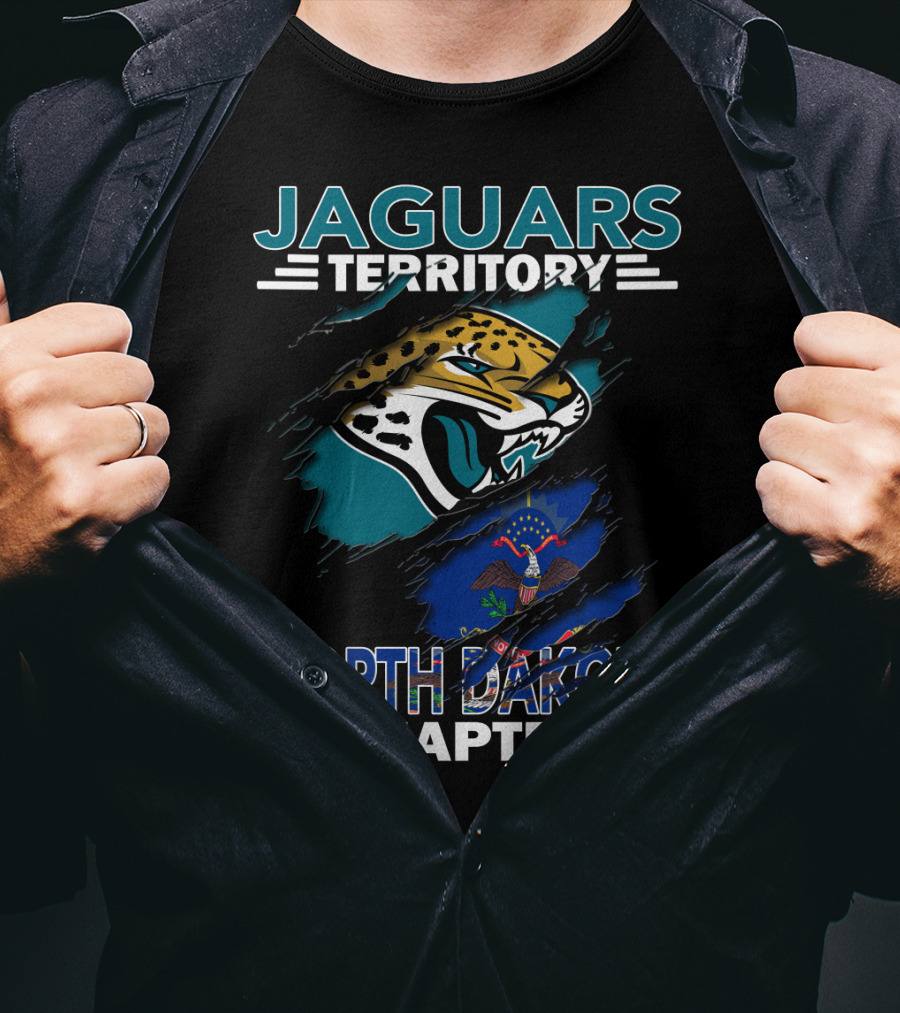 Jaguars Territory North Dakota Chapter Jaguars Logo And Flag T-Shirt