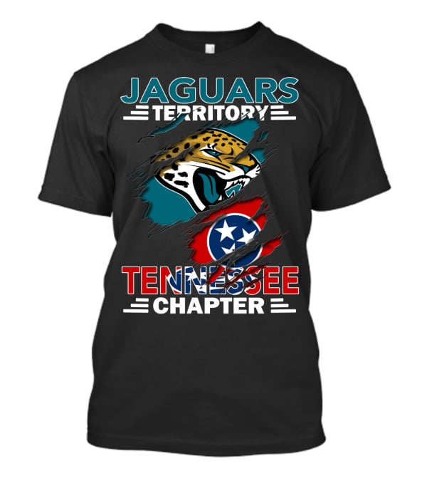Jaguars Territory Tennessee Chapter Logo With Jaguar And Tennessee Flag T-Shirt