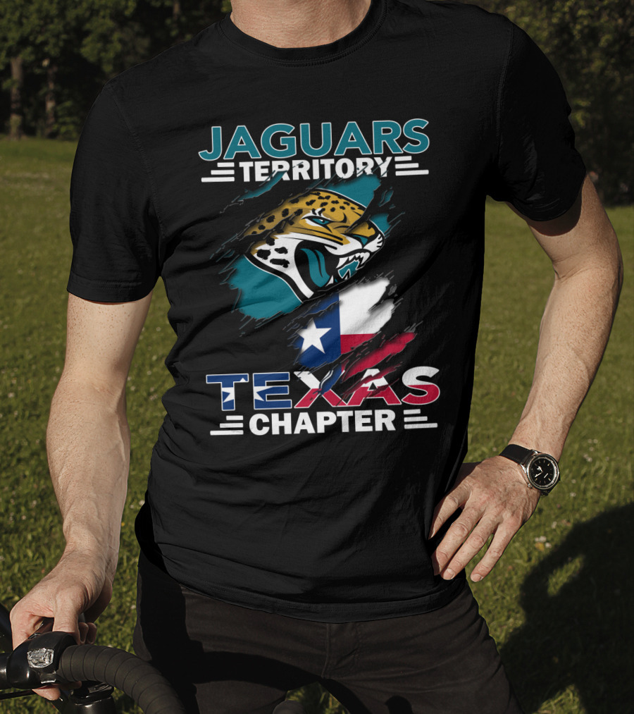 Jaguars Territory Texas Chapter With Texas Flag And Jaguar T-Shirt