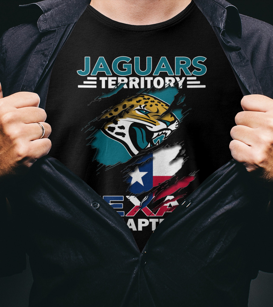 Jaguars Territory Texas Chapter With Texas Flag And Jaguar T-Shirt