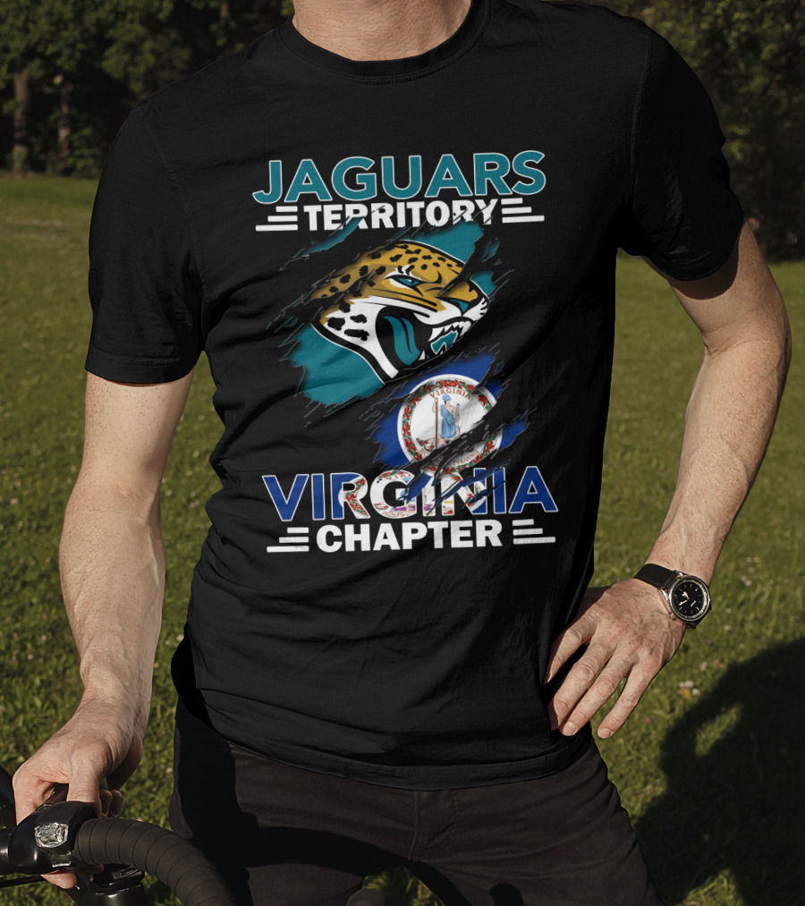 Jaguars Territory Virginia Chapter Logo With State Flag Elements T-Shirt