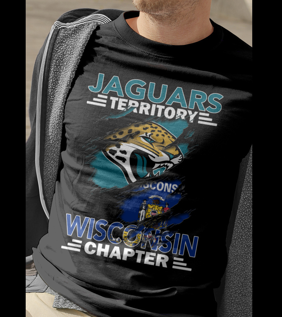 Jaguars Territory Wisconsin Chapter Flag And Logo Fusion T-Shirt