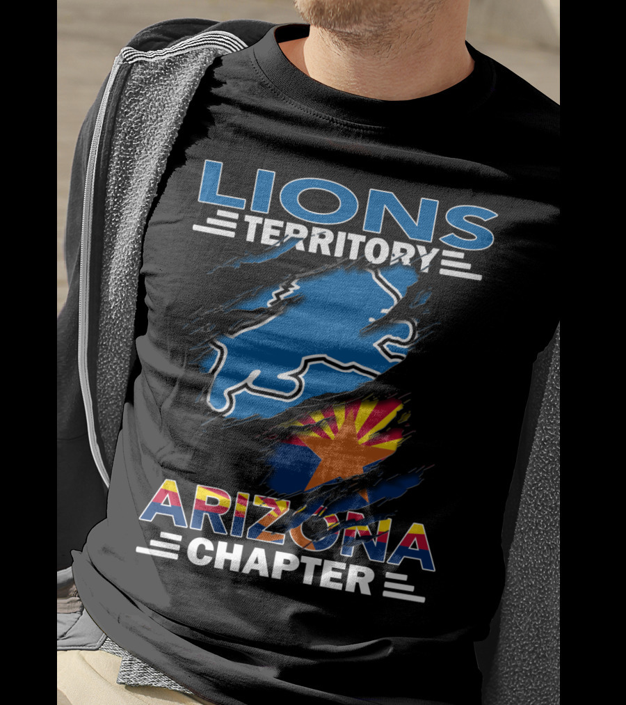 Lions Territory Arizona Chapter NFL Fan Shirt Arizona Flag And Lions T-Shirt