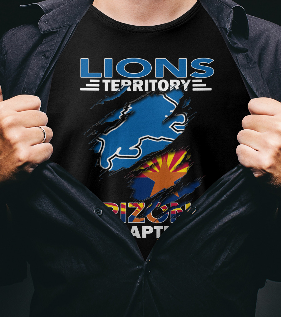 Lions Territory Arizona Chapter NFL Fan Shirt Arizona Flag And Lions T-Shirt