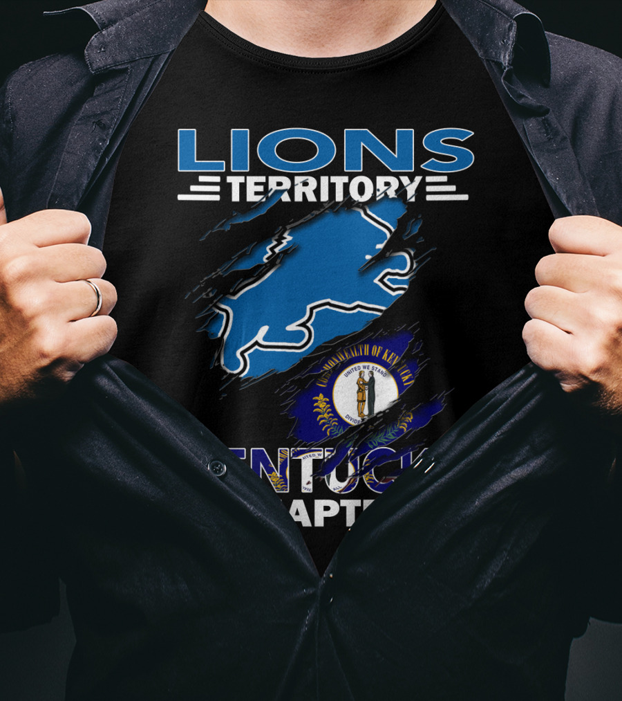 Lions Territory Kentucky Chapter Blue And State Flag T-Shirt