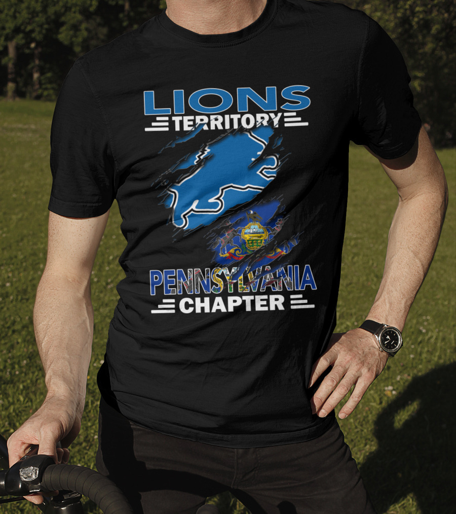 Lions Territory Pennsylvania Chapter State Pride Emblem T-Shirt
