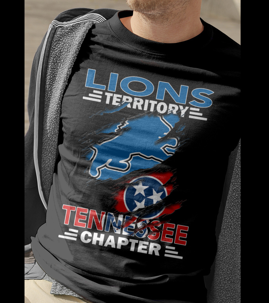 Lions Territory Tennessee Chapter Rip Through State Flag T-Shirt