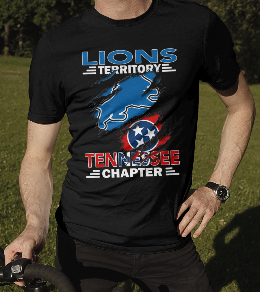 Lions Territory Tennessee Chapter Rip Through State Flag T-Shirt