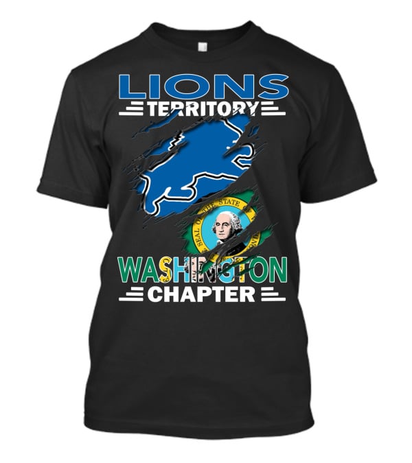 Lions Territory Washington Chapter Seal Of The State T-Shirt