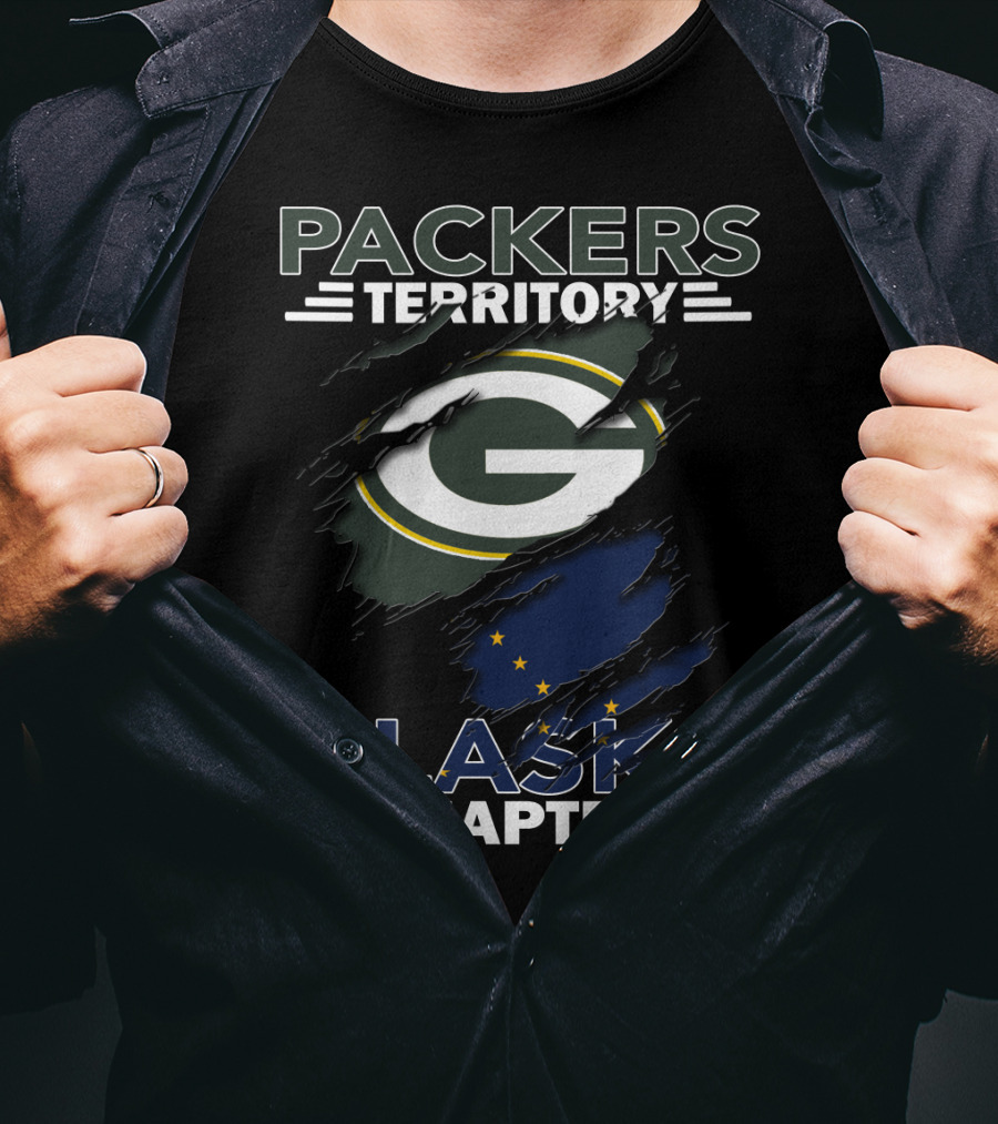 Packers Territory Alaska Chapter Green Bay Logo And Alaska Flag T-Shirt