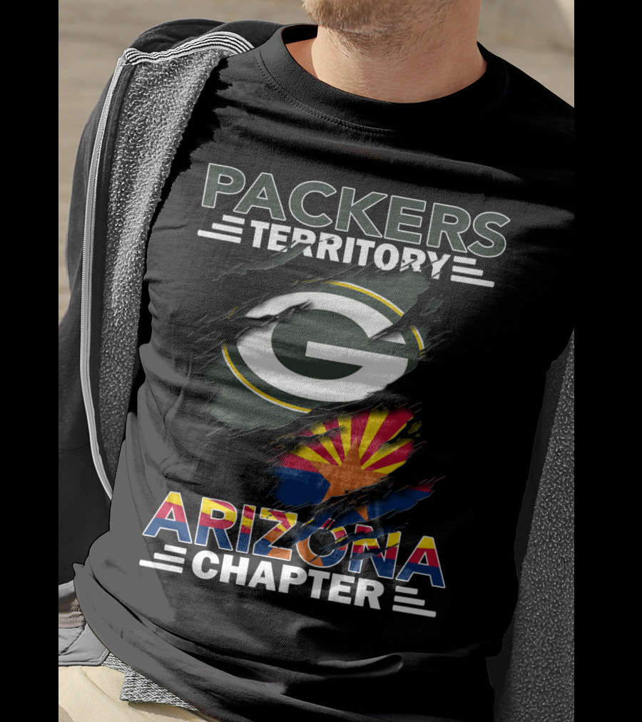 Packers Territory Arizona Chapter Green Bay Packers Logo Arizona Flag T-Shirt