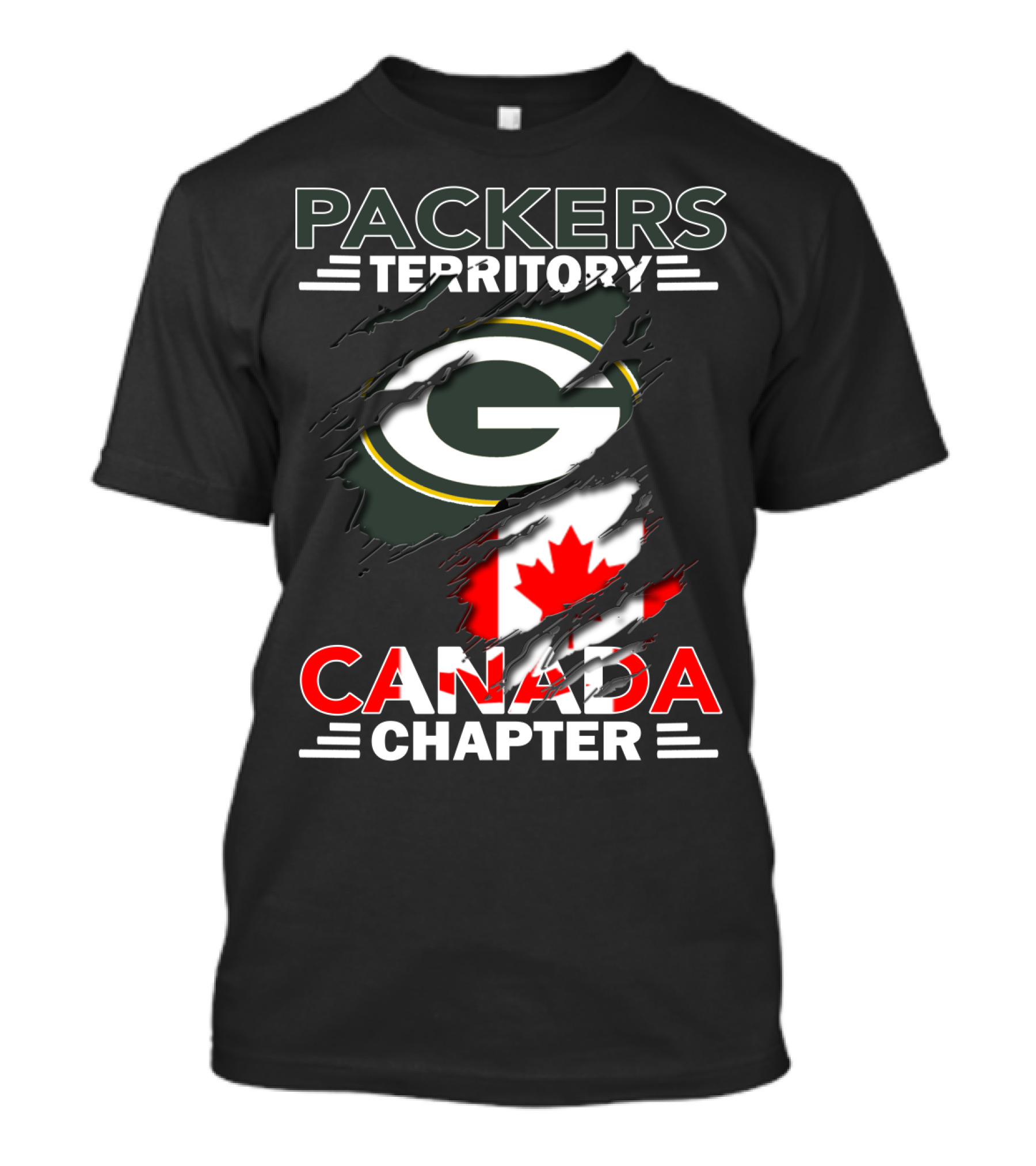 Packers Territory Canada Chapter G Logo With Canadian Flag Elements T-Shirt
