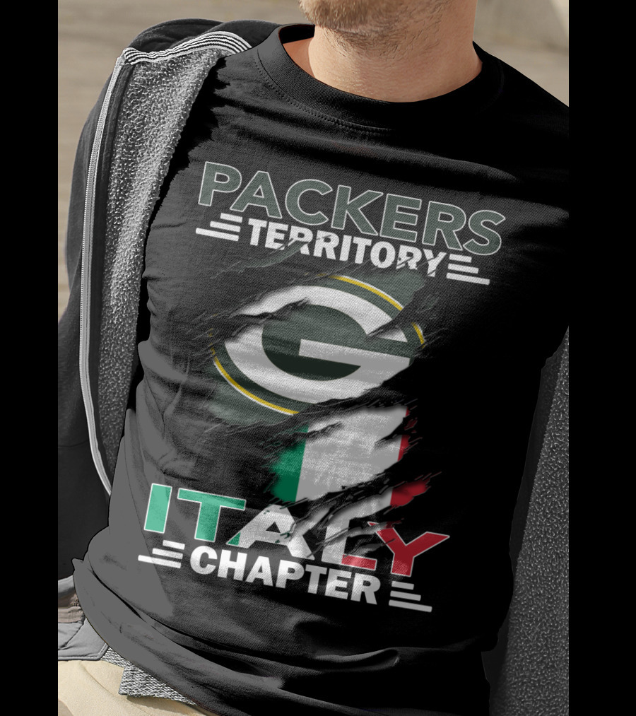 Packers Territory Italy Chapter Green Bay Packers Italian Fan Club T-Shirt