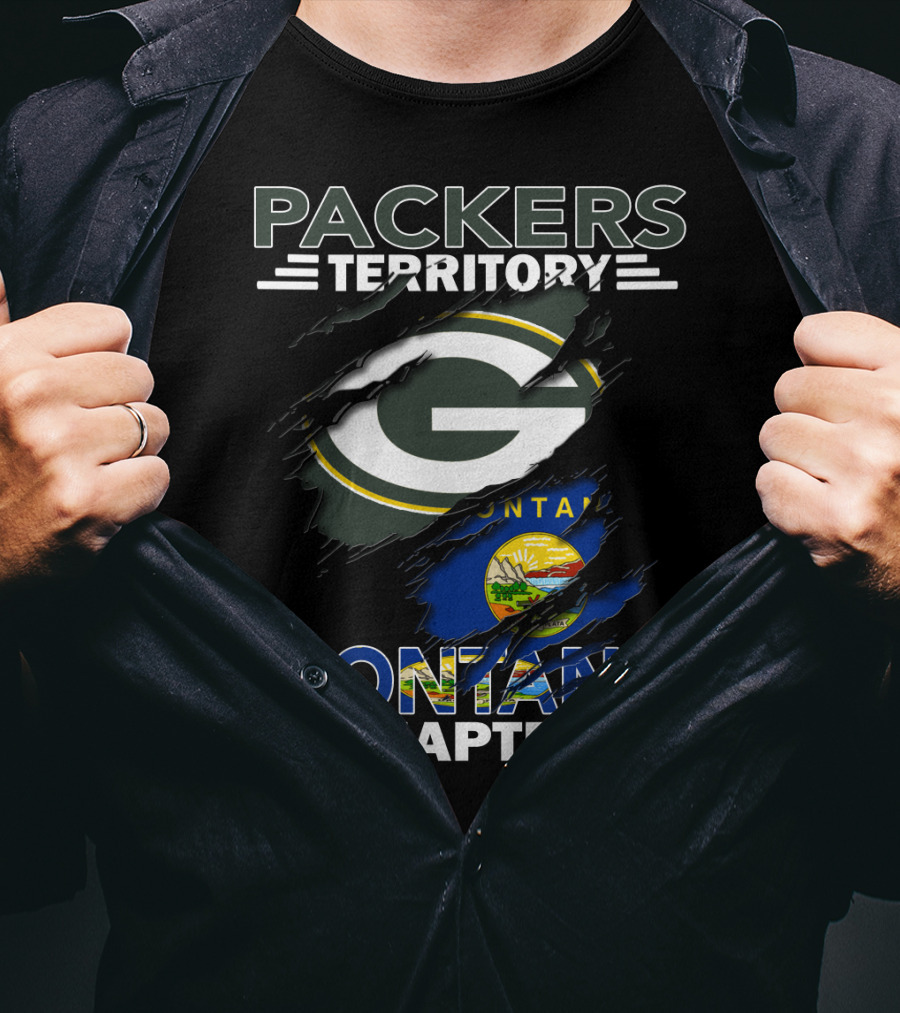 Packers Territory Montana Chapter Football Flag Hybrid T-Shirt