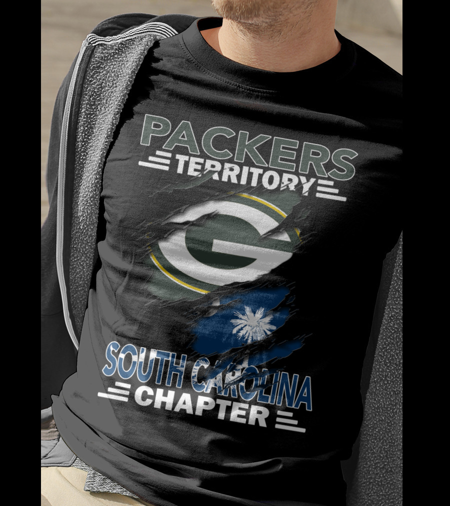 Packers Territory South Carolina Chapter Green Bay Packers Logo And South Carolina Flag T-Shirt