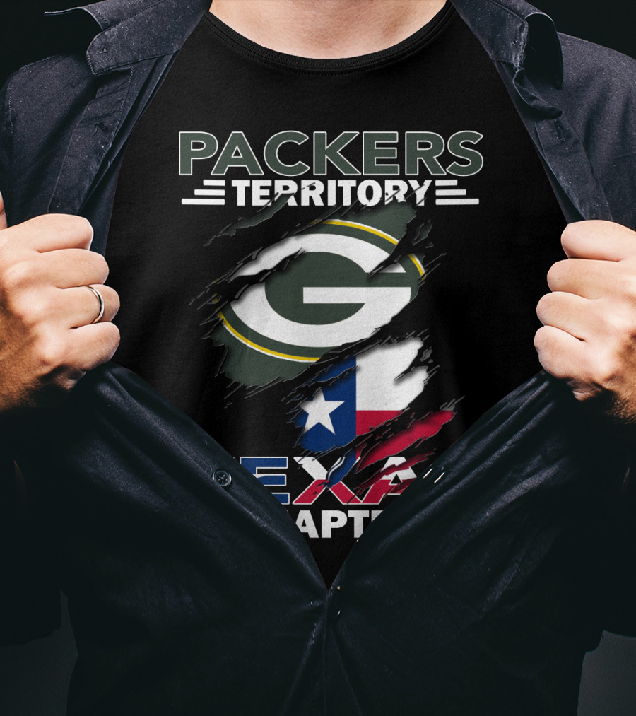 Packers Territory Texas Chapter Green Bay Icon And Lone Star T-Shirt