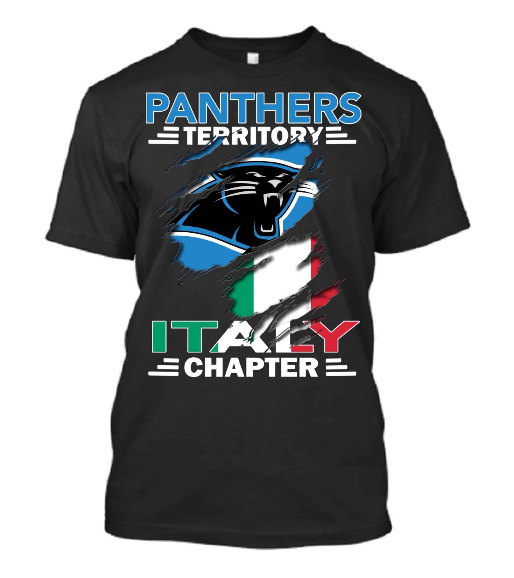 Panthers Territory Italy Chapter Flag-Themed T-Shirt