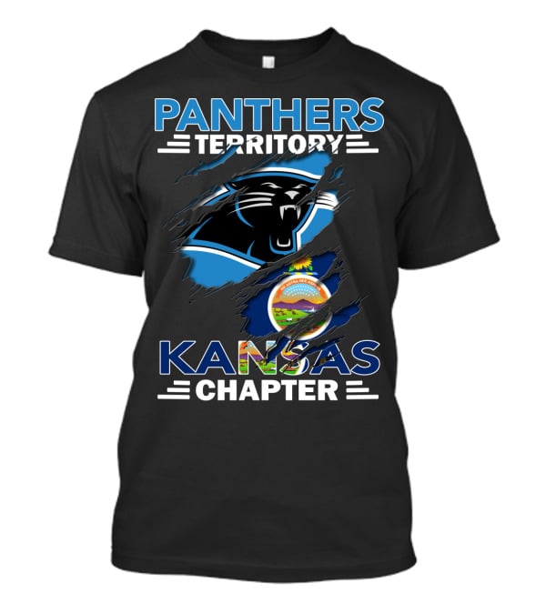 Panthers Territory Kansas Chapter Blue And Black Claw T-Shirt