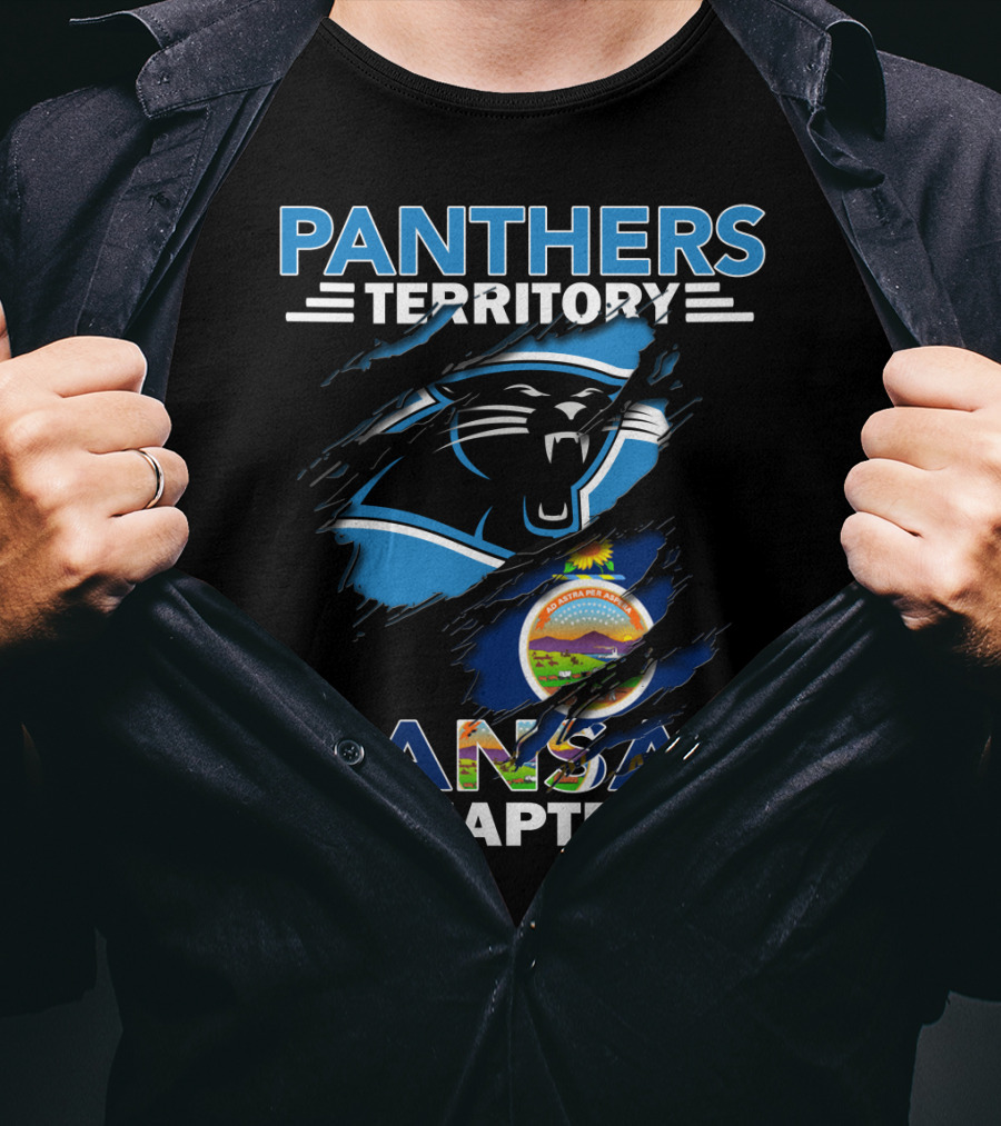 Panthers Territory Kansas Chapter Blue And Black Claw T-Shirt