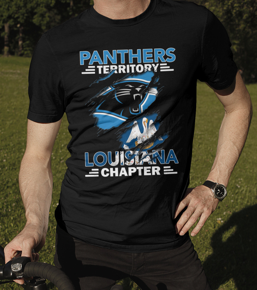 Panthers Territory Louisiana Chapter With Iconic Panther Logo And State T-Shirt