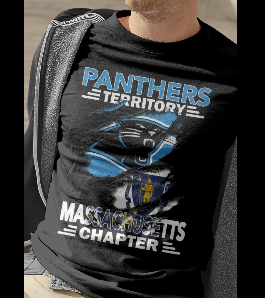 Panthers Territory Massachusetts Chapter NFL Fan Club Badge T-Shirt