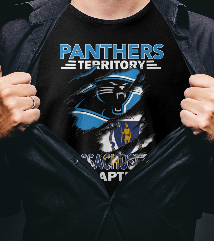 Panthers Territory Massachusetts Chapter NFL Fan Club Badge T-Shirt