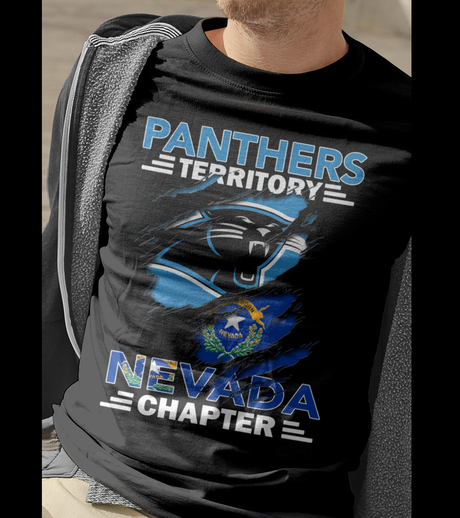 Panthers Territory Nevada Chapter Logo With Nevada State Flag T-Shirt