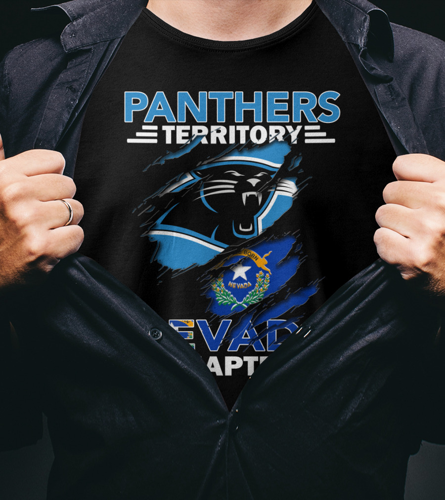 Panthers Territory Nevada Chapter Logo With Nevada State Flag T-Shirt
