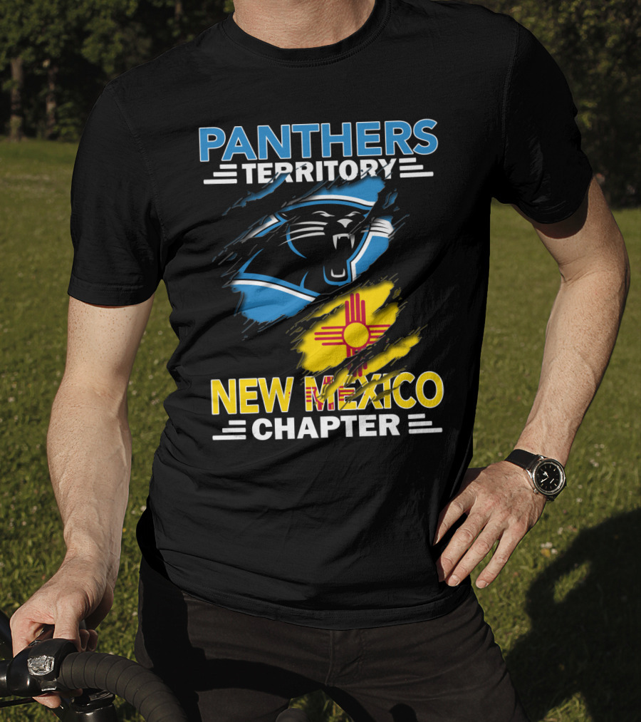 Panthers Territory New Mexico Chapter Zia Symbol Blue Black Panther T-Shirt