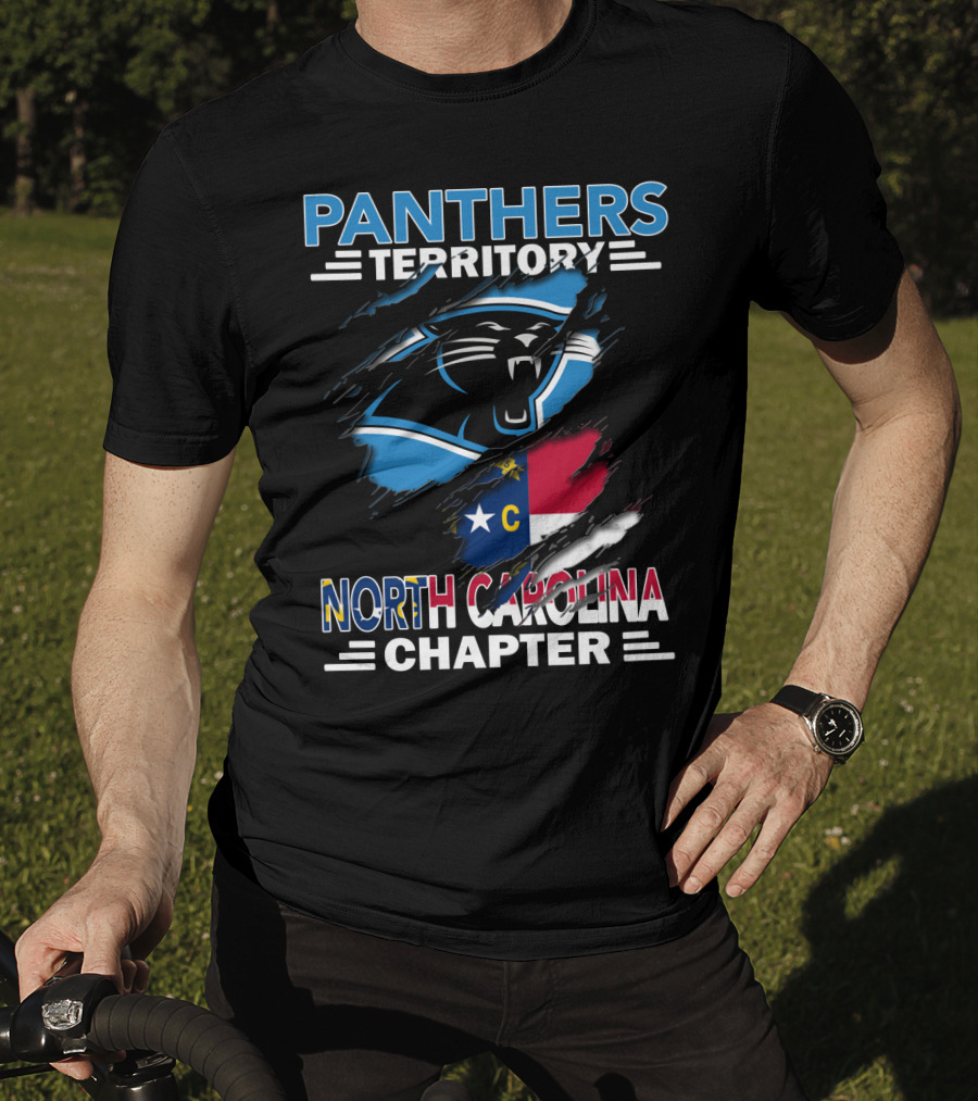 Panthers Territory North Carolina Chapter Flag And Logo Integration T-Shirt