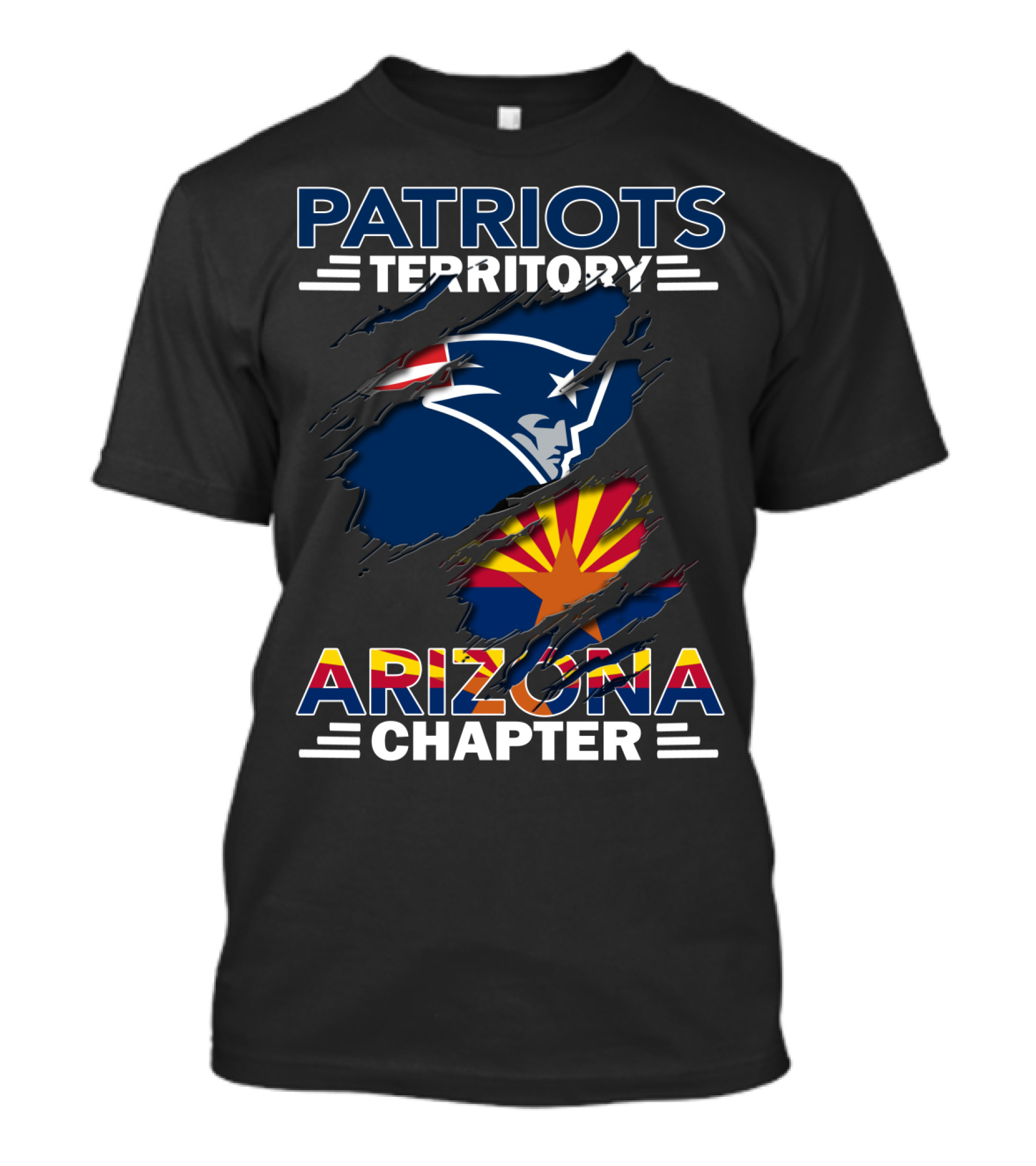 Patriots Territory Arizona Chapter Logo New England Patriots Fan Club T-Shirt
