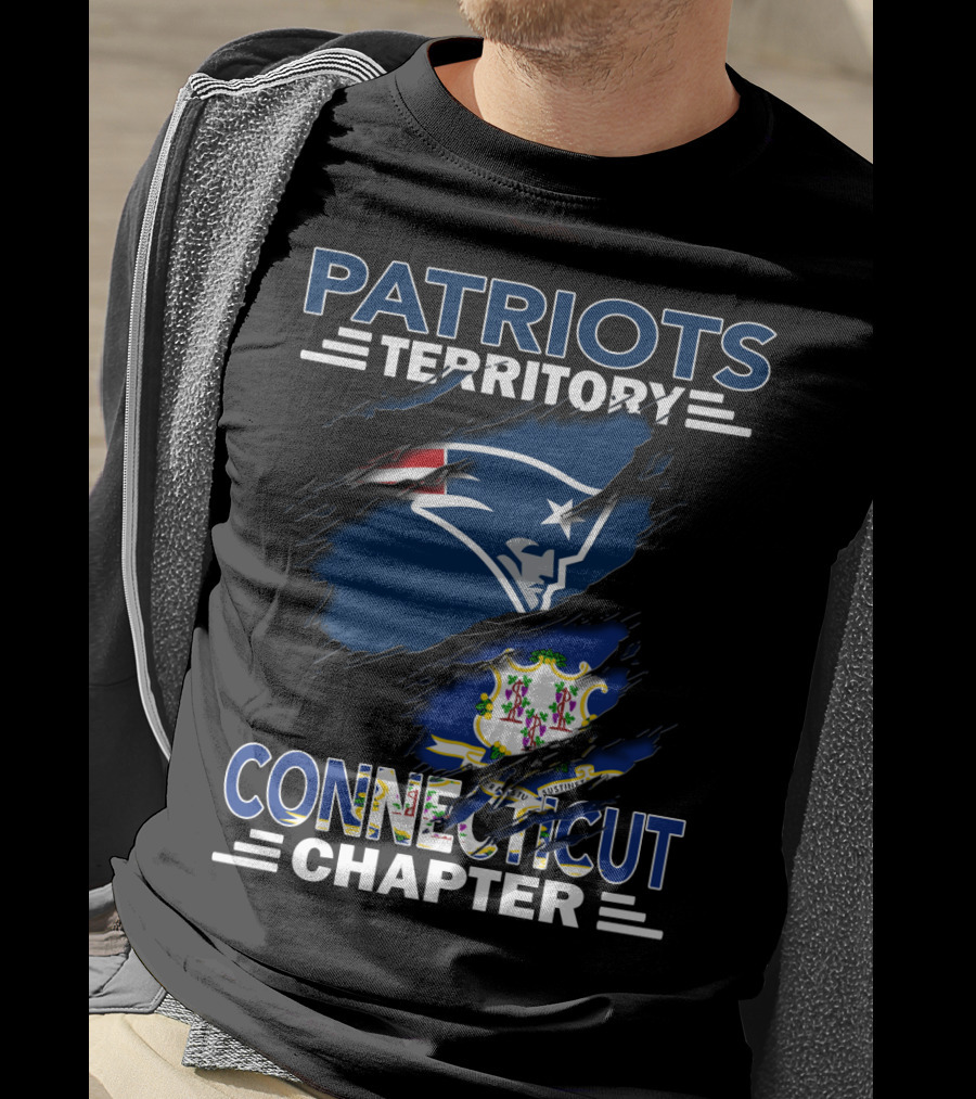 Patriots Territory Connecticut Chapter Logo With State Flag T-Shirt