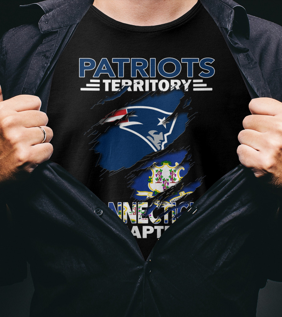 Patriots Territory Connecticut Chapter Logo With State Flag T-Shirt