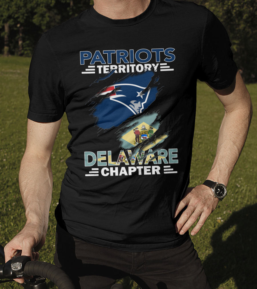 Patriots Territory Delaware Chapter New England Football Fan Flag Edition T-Shirt