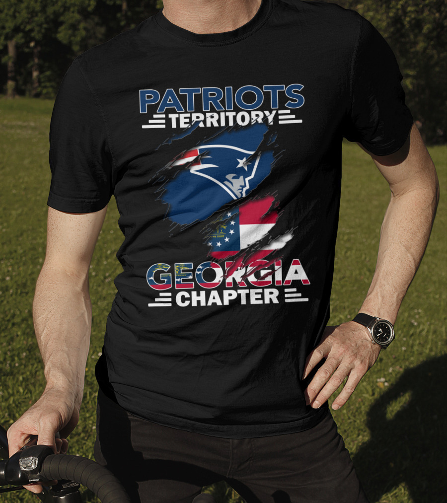 Patriots Territory Georgia Chapter New England Flag Fusion T-Shirt