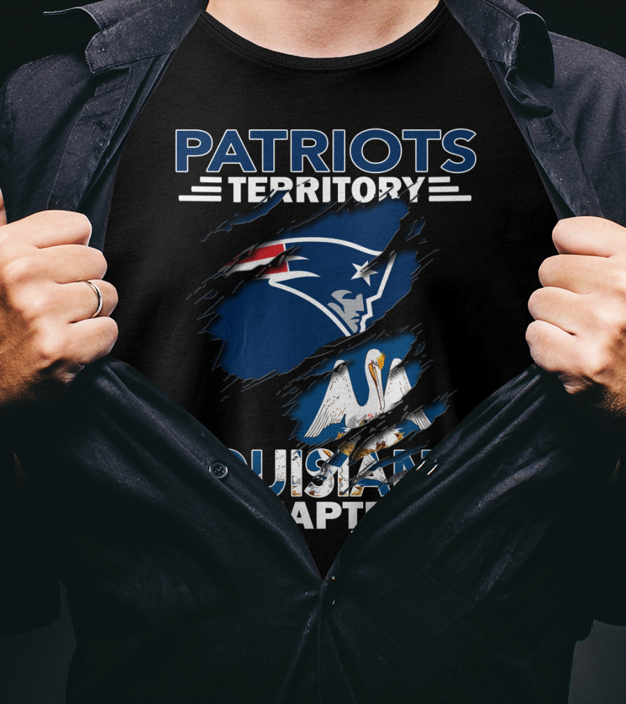 Patriots Territory Louisiana Chapter New England Patriots Louisiana State Fan Club T-Shirt
