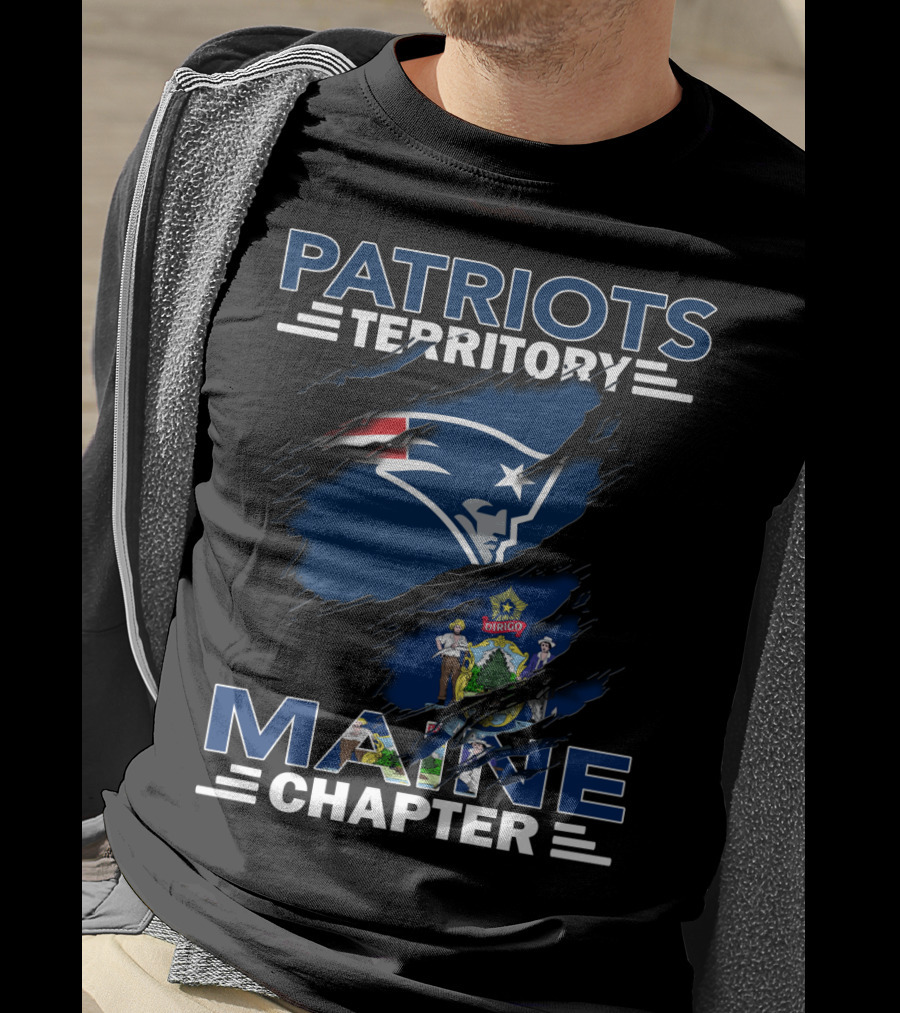 Patriots Territory Maine Chapter New England Flag T-Shirt