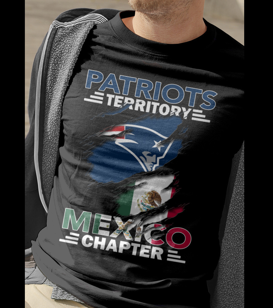 Patriots Territory Logo With Mexico Flag Chapter T-Shirt