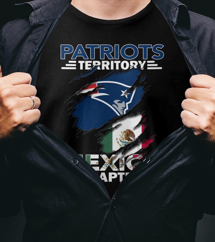 Patriots Territory Logo With Mexico Flag Chapter T-Shirt