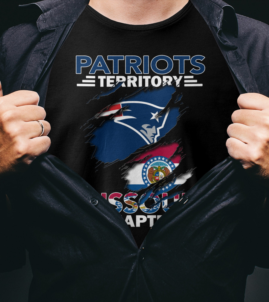 Patriots Territory Missouri Chapter New England Football Flag T-Shirt
